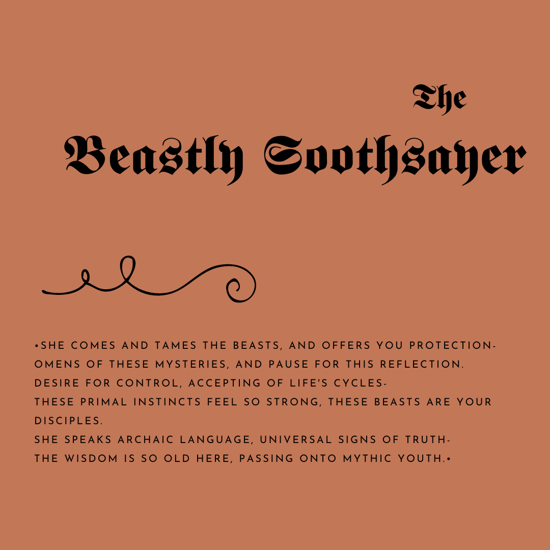 🧡THE BEASTLY SOOTHSAYER🧡
                               🦴::: 0.08 eth on <a href="/opensea/">OpenSea</a> :::🦴

I just love these autumn vibes on this bad b. 💁🏼‍♀️
she is a tamer of beasts. x

#nftart #NFTProject #nftcollectors #NFTshill