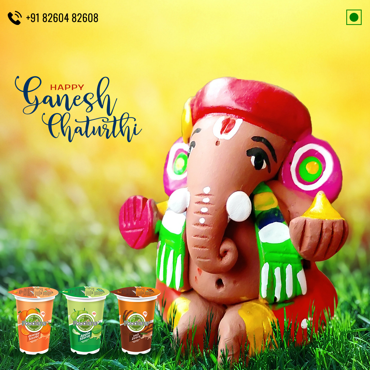 FoodishaDrinks's tweet photo. May Lord Ganesha bestow you power, destroy your sorrow and enhance happiness in your life. Happy Ganesh Chaturthi!

#ganeshchaturthi #ganpatibappa #happyganeshchaturthi #ganpati #ganpatibappamorya #Foodisha #OrangySizzler #AppleStorm #ImliZeera #FoodishaDrinks #xbrefoods https://t.co/bjxk4IK1W9