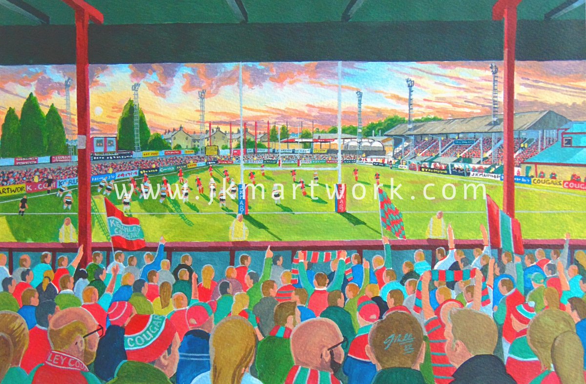 JKMartwork's tweet photo. hey @TobyEverett_ painting ive done today of #keighleycougars #cougarpark   ,prints only £15 a3 size @ https://t.co/lwlE5y09nk RT's appreciated https://t.co/pgUePrSXhq