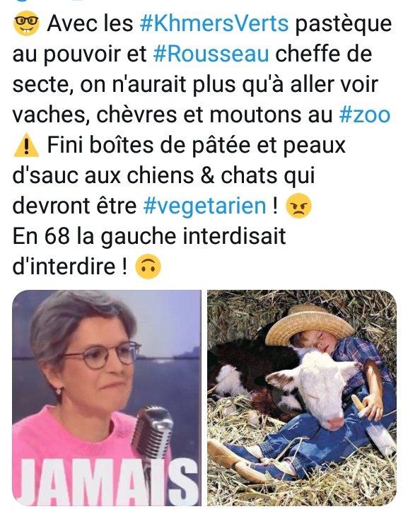 muchlaf's tweet photo. @sandrousseau La #KhmerRousseau instrumentalise l'#Ecologie pour changer la nature humaine en sortant un pseudo scoop !👀
La #virilite fait partie de la nature de la majorité des #Hommes et la #feminite pour la majorité des #Femmes #Feministes ou pas, et on aime ça, n'en déplaise aux cinglés ! https://t.co/51pwRXBVMI