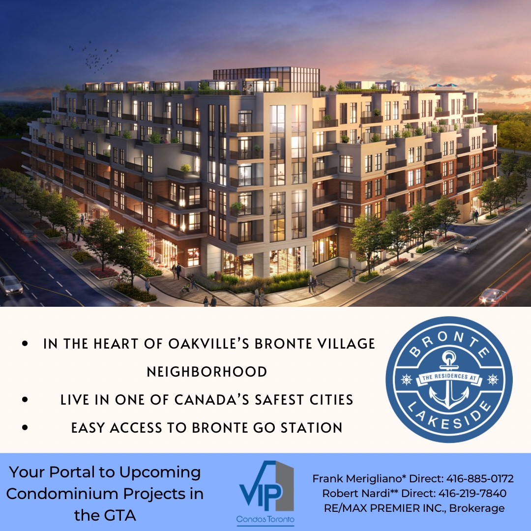 The Bronte Lakeside Condos will be a new community in the heart of Oakville’s charming Bronte neighborhood. With a scenic waterfront environment and easy access to a GO station, demand for units is expected to be high. From the high $600,000s. More here: vipcondostoronto.net/property/condo…