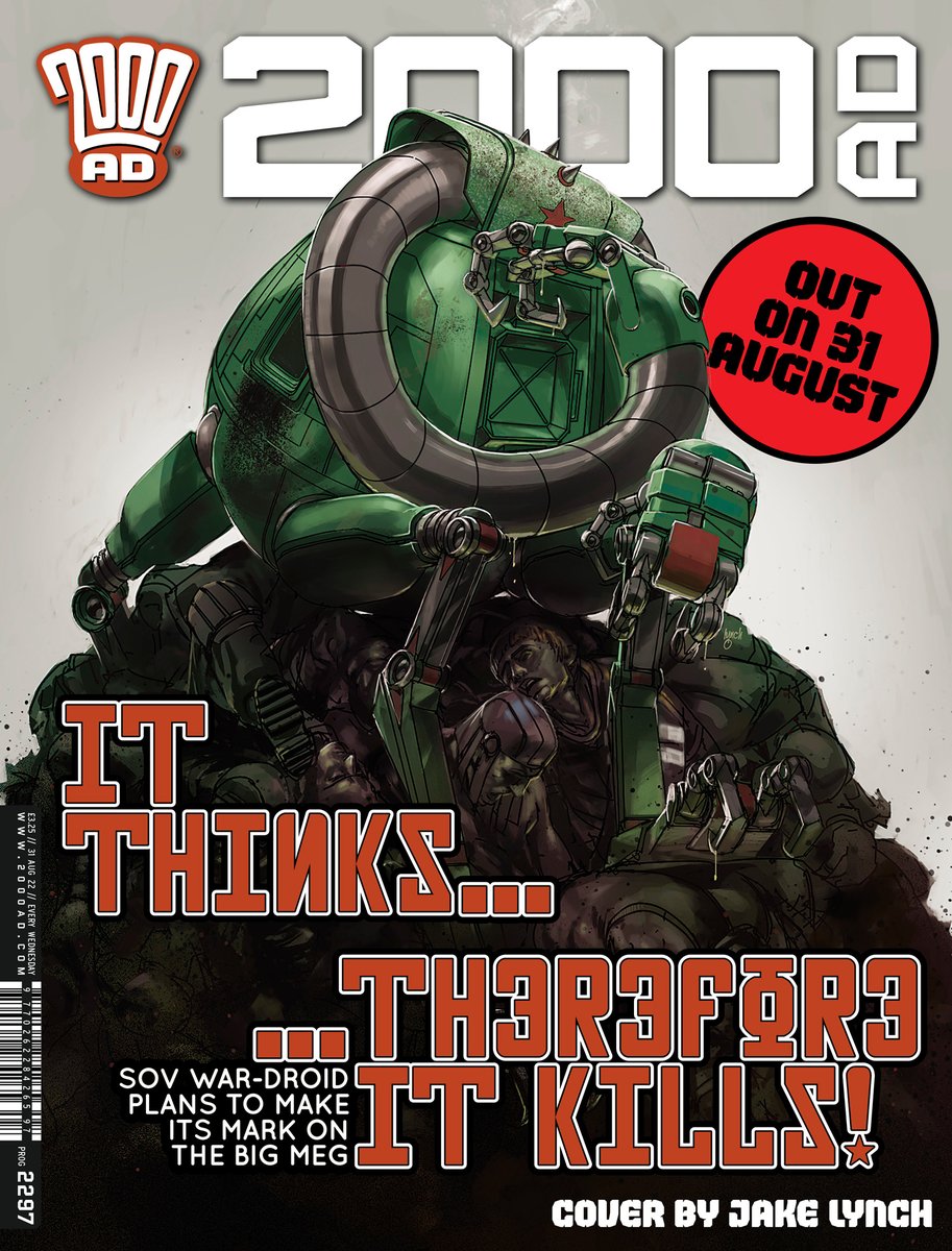 2000AD's tweet photo. 2000 AD Prog 2297 is out tomorrow! Featuring brand new Judge Dredd, Tharg's 3rillers, and Dexter stories, plus Skip Tracer and Jaegir!
Subscribe now, Earthlets ➡️ https://t.co/yZeJbyI8y1 https://t.co/AvlrNuqwSL