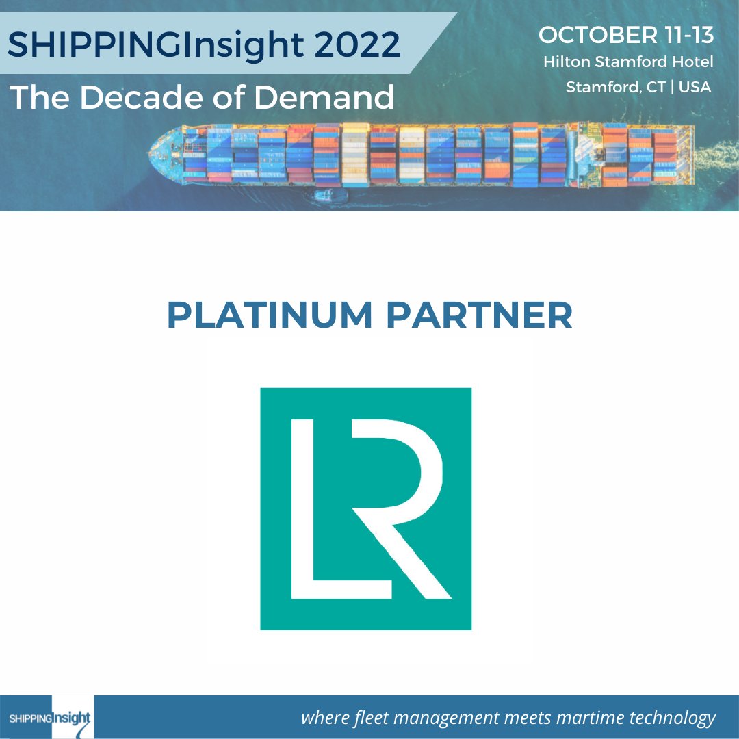 ShippingInsight's tweet photo. Lloyd’s Register joins SHIPPINGInsight in leading the “Demand for Disruption” discussion.
@lloydsregister #SI2022 #SHIPPINGInsight #DecadeofDemand2022 #MaritimeIndustry #Maritime #Digitalization #Decarbonization #Technology #Safety #Mariners #Innovation https://t.co/gmITwm65qr