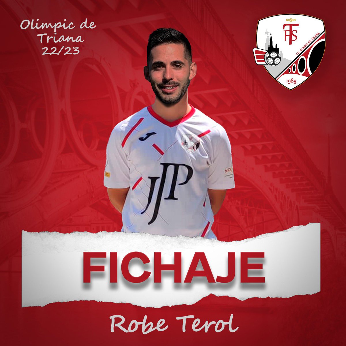 TrianaFS's tweet photo. 🆕 OFICIAL| Cerramos agosto con un ¡FICHAJE ! Robe Terol jugará en el Olimpic durante la temporada 22/23 👏⚽️

El jugador universal procedente del Alcalá FS, proporcionará experiencia y calidad a la plantilla de Andrés Calderón 💪🏼

¡Bienvenido, tu suerte será la nuestra!

🔴⚫️⚪️ https://t.co/ZqyQXYijuV