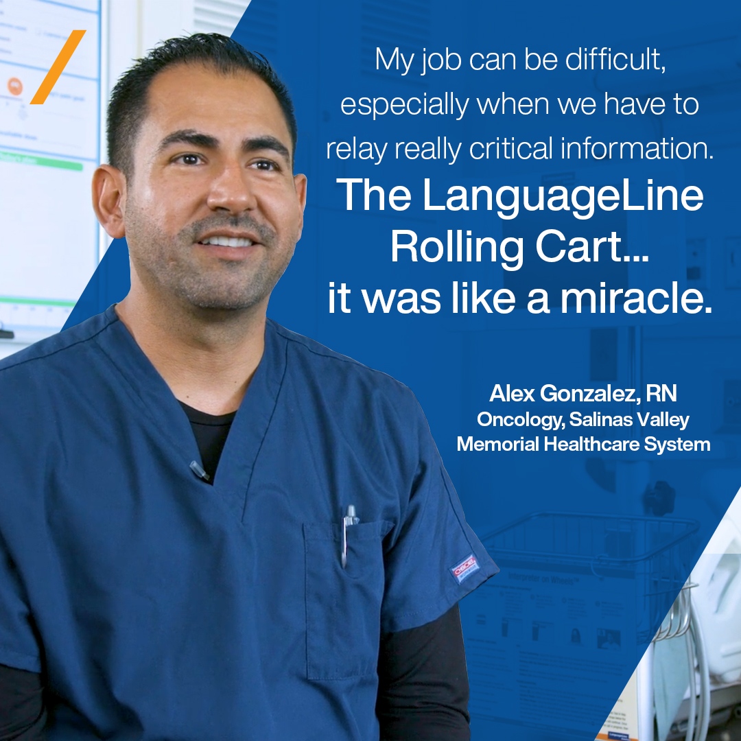LanguageLine's tweet image. We recently had the pleasure of working with caregivers at California’s Salinas Valley Memorial Healthcare System, deploying our LanguageLine Rolling Carts throughout the organization

To learn more, please visit the link below ⬇️

languageline.com/interpreting/o…

#ondemandinterpreter