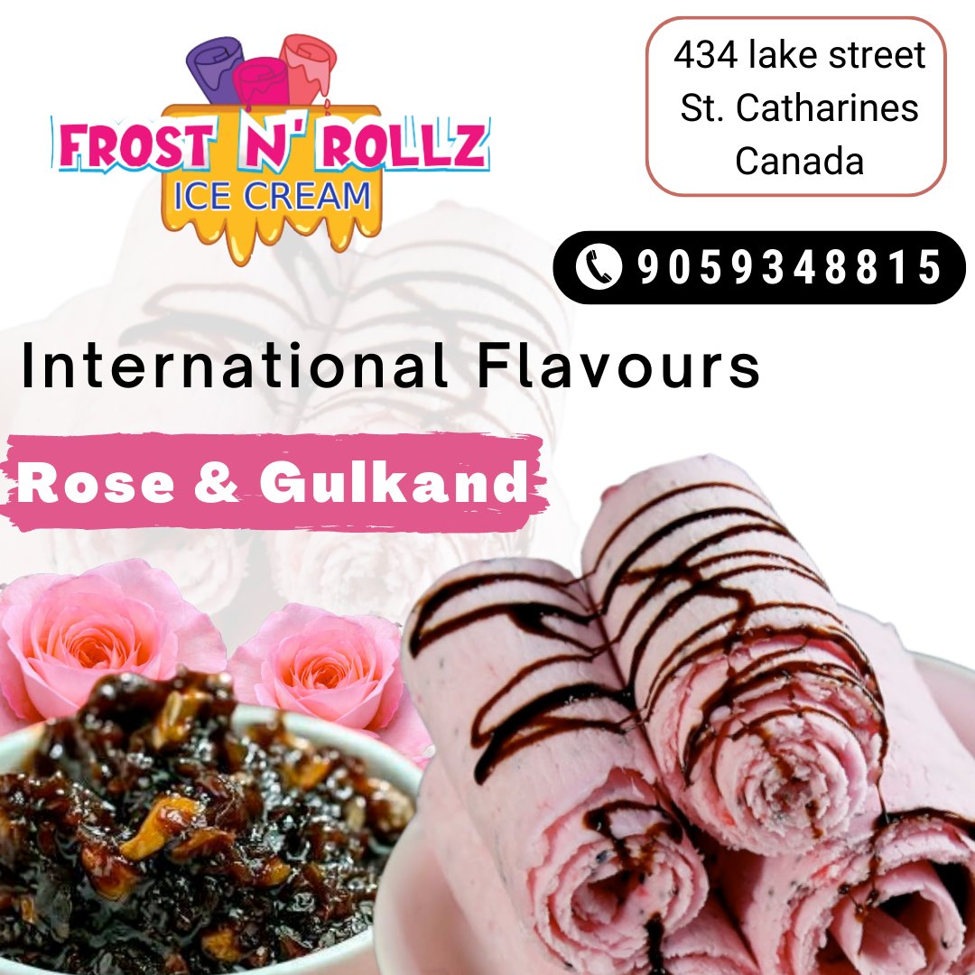 Frost N' Rollz Ice Cream on Twitter "Rose & Gulkand, Frost and Rolls