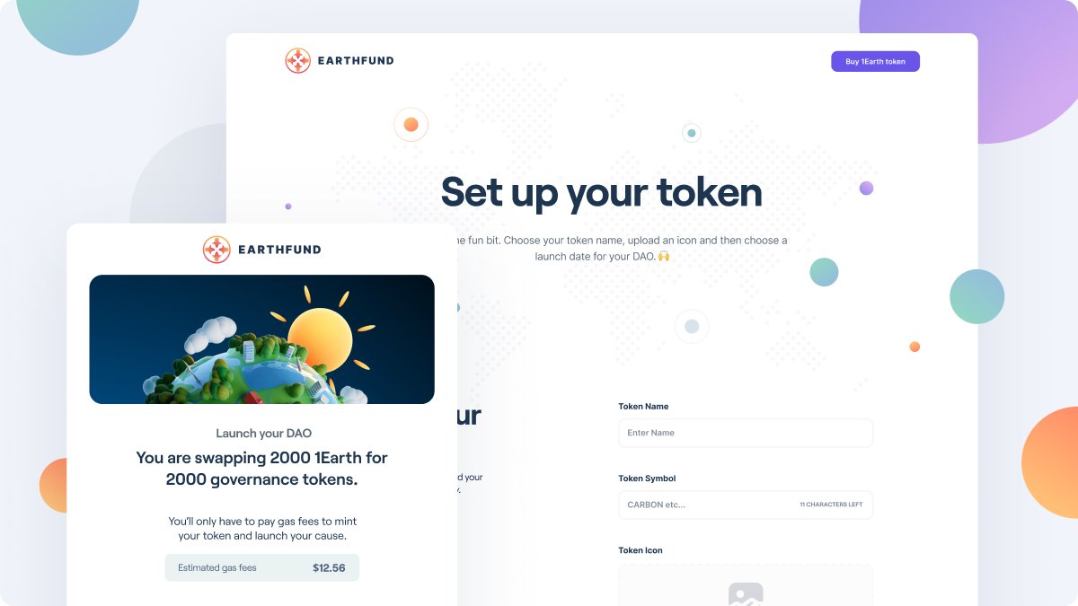 EarthFund_io's tweet photo. When you're launching a DAO, minting your own token is the exciting bit.

Now, with our DAO dashboard, it’s ALSO the easy bit.

Just choose

✅A name
✅An icon, 
✅How many to release to your community at launch
✅ A launch date.

Easy as 1-2-3-4! 

More👇
https://t.co/Aheh6c1XxK https://t.co/A6yvgI0qEp