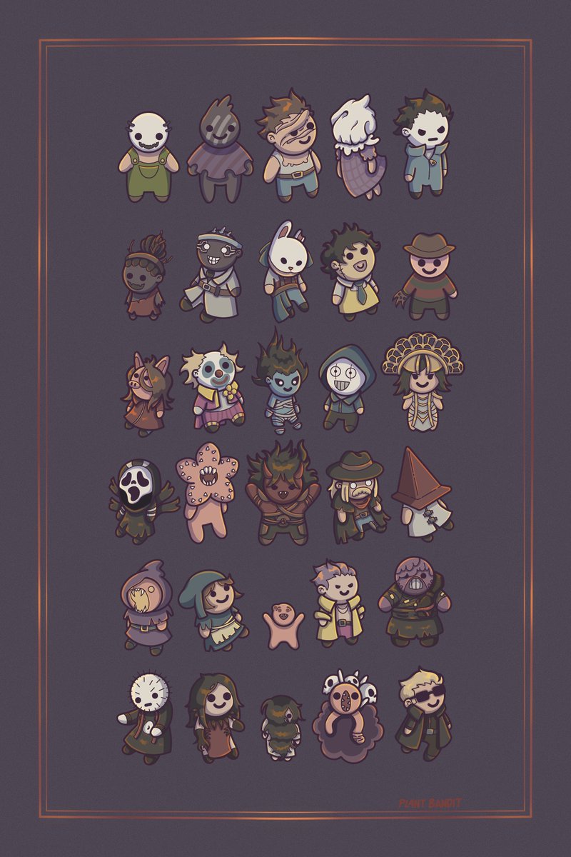 plantbandit_'s tweet photo. The gangs all here!
I wanted to line up all the Fog Friends so you could clearly see all the cuties.
#dbd #deadbydaylight https://t.co/cahfZrjVay