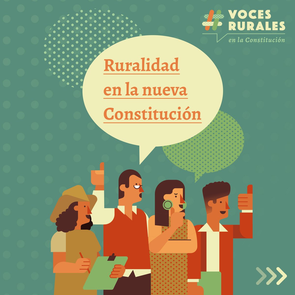 Rimisp's tweet photo. 🌱 Ruralidad en la nueva Constitución 🇨🇱
El proceso constituyente chileno ha permitido visualizar a la ciudadanía rural como nunca se había hecho.
A continuación dejamos los principales artículos relacionados a la ruralidad. https://t.co/cmVgM8RX4Q