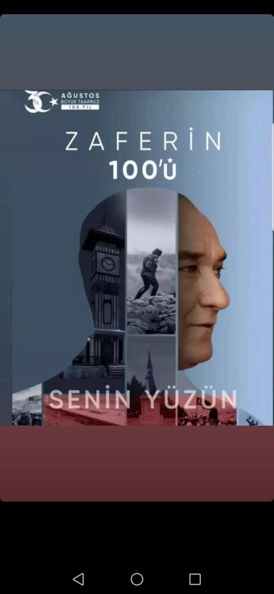 30 Ağustos Zafer Bayramımız Kutlu Olsun 🇹🇷
Ne Mutlu Türk'üm Diyene 🇹🇷
Başkomutan Gazi Mustafa Kemal Atatürk 💙