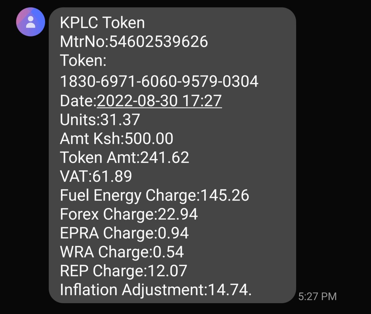 johnbwo's tweet photo. @KenyaPower 
Hello ,purchased tokens for a wrong meter no
Wanted to buy for this meter NO: 54500203457

Here is the message https://t.co/sqgQsJlo81