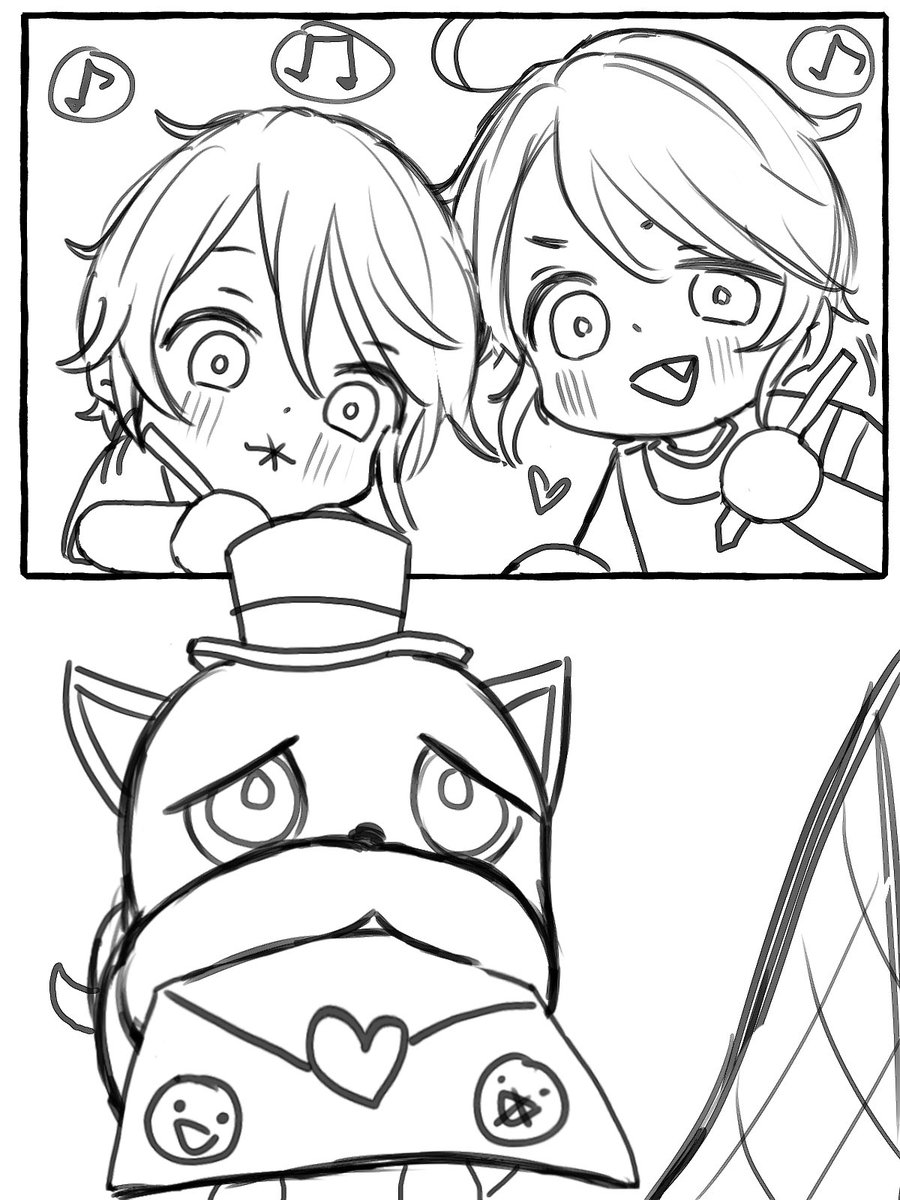 The nonsense duo combo is back HAHA..ha
This time they'll write a letter!
It's messy as usual and I'm too tired to color hahaha maybe next time…