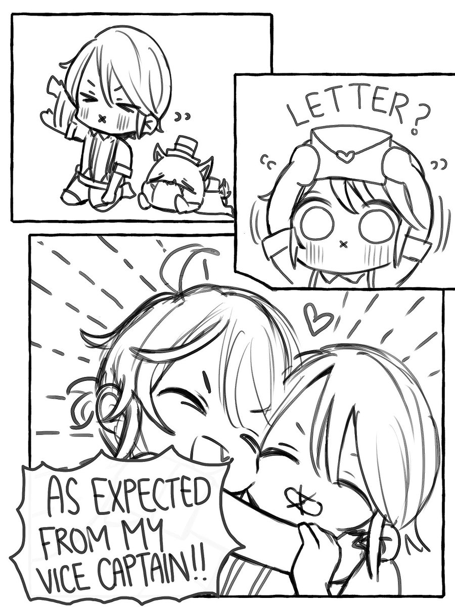 The nonsense duo combo is back HAHA..ha
This time they'll write a letter!
It's messy as usual and I'm too tired to color hahaha maybe next time…