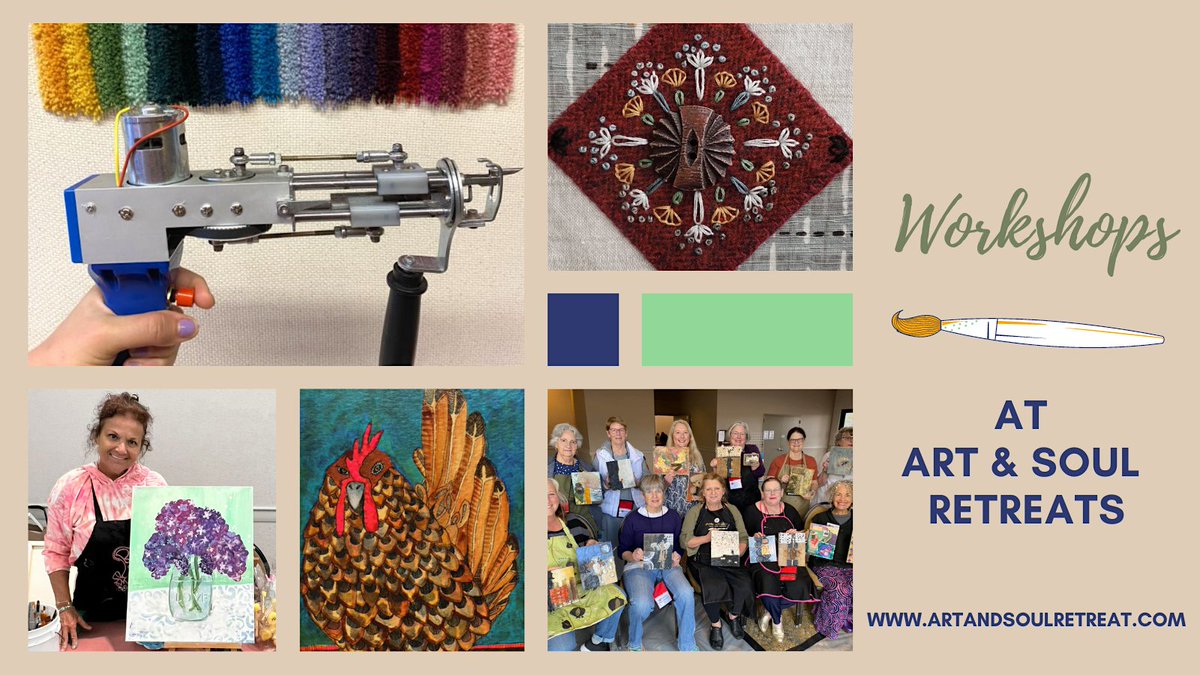 PixieSusan1959's tweet photo. Best art workshops ever! Art &amp; Soul Retreats in Portland, OR - over 100 workshops in October!

https://t.co/AgWoLpQ8If

#artworkshops #painting #fiberarts #watercolor #artclasses #artwork https://t.co/SXTBwC1GaN