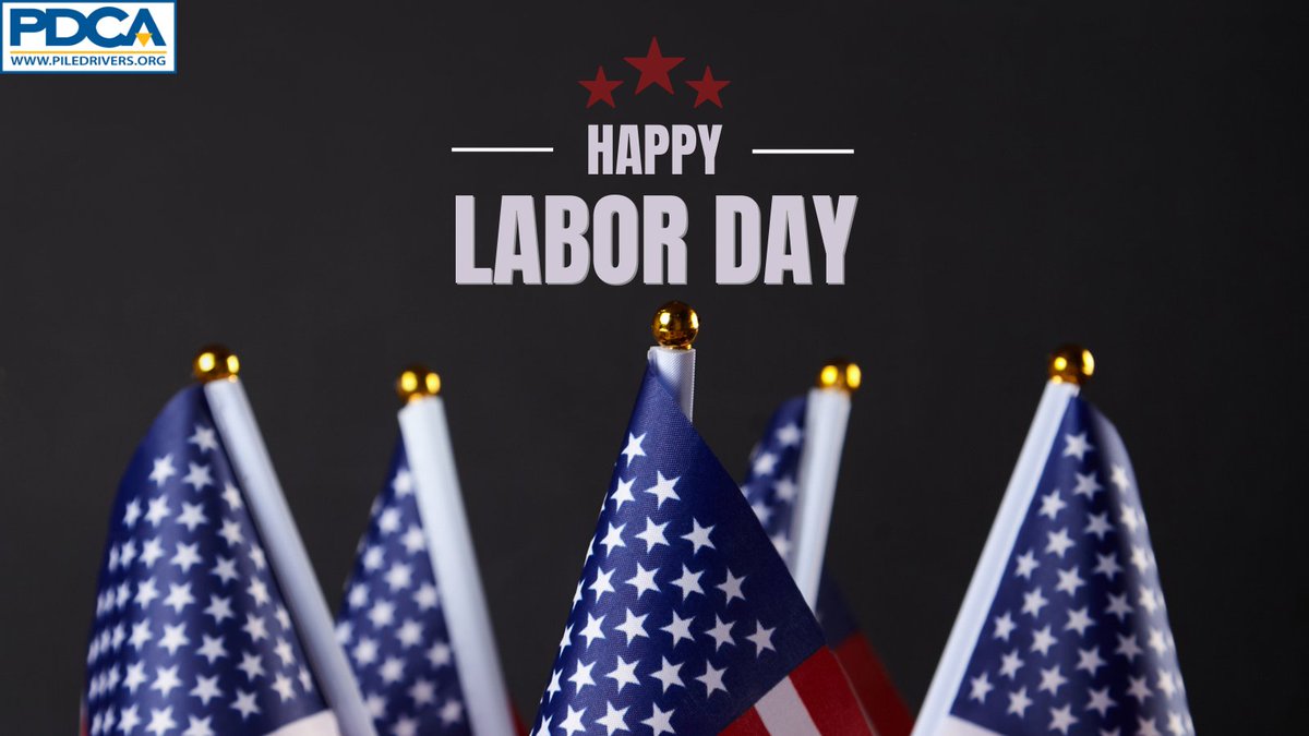 PDCAorg's tweet photo. Wishing all #PDCAMembers and industry peers a safe and happy #LaborDay!
#PDCADriven #DrivenPiles #TestedPiles https://t.co/d6FdyjgAAI