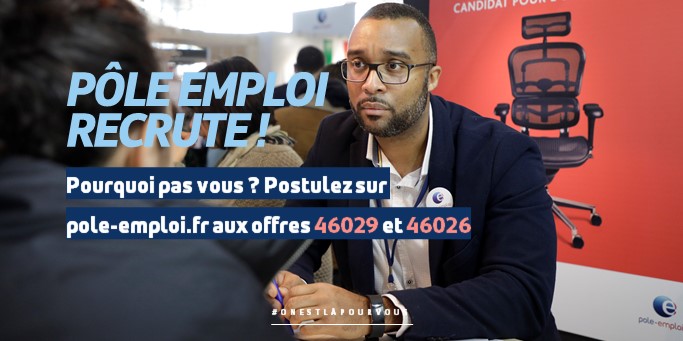 Travailler à Pôle emploi, pourquoi pas vous ? Postulez sur pole-emploi.fr pour des postes de conseiller (offre 46026) et d'agent appui administratif et logistique (offre 46029). Renseignements : mobilitecarriere.97110@pole-emploi.fr #recrutement #offredemploi