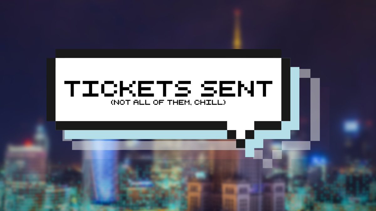 The first round of the tickets has been distributed. Check your emails and see you in 504 🤝

We will distribute the next round on Thursday, so stay tuned to everyone who applied and didn't receive the ticket yet.