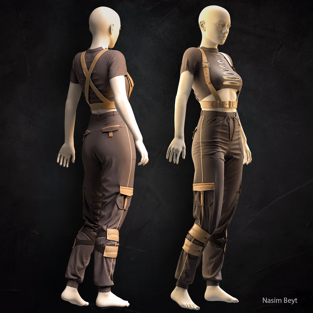 NasimBeyt's tweet photo. Female Outfit No.01. CLO3D, MD PROJECTS+OBJ+FBX via @artstationhq https://t.co/85UIW8qzHS https://t.co/JUTfN306gP