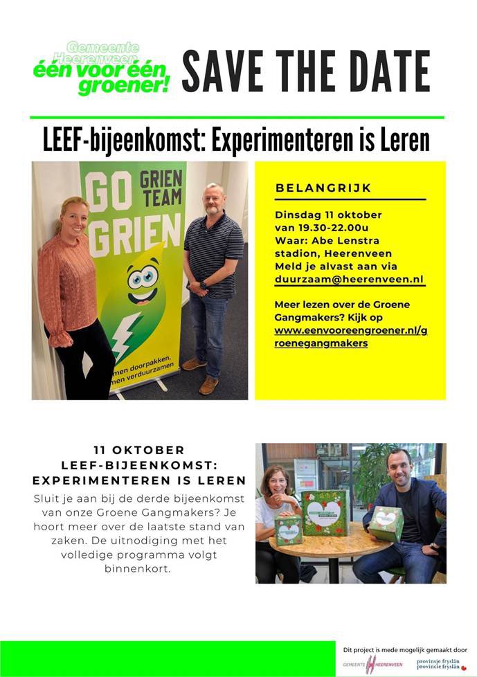 BuitengewoonD's tweet photo. Kom jij ook?!

#savethedate #eenvooreengroener #GrienTeam https://t.co/HagWbn8SL8
