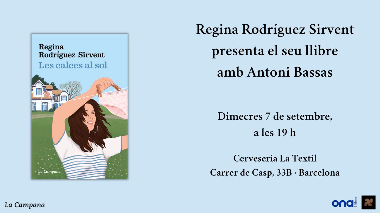 Antoni Bassas on X: RT @penguinllibres: @anna_molina_ @iolandabatalle  @OnaLlibres Les calces al sol, de i amb Regina Rodríguez Sirvent, el 7 de  setembre, a l… / X