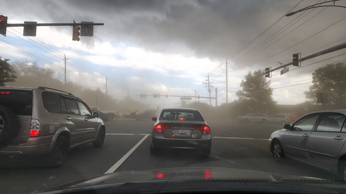 Dust rising at the Corner of 355 and Montgomery Village Ave. Coming from the construction site! #Gaithersburg