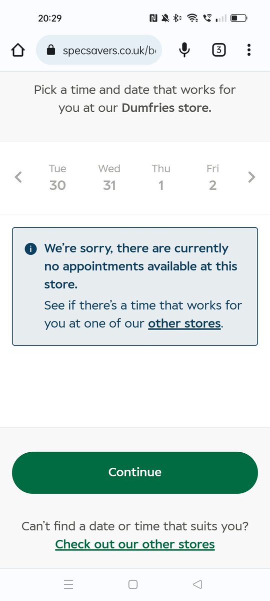 MrsTorriani's tweet photo. @Specsavers What's the point in having this service? Been like this for the past 2 years... Take it off the text message as an option please. https://t.co/XNXQ2vZubp