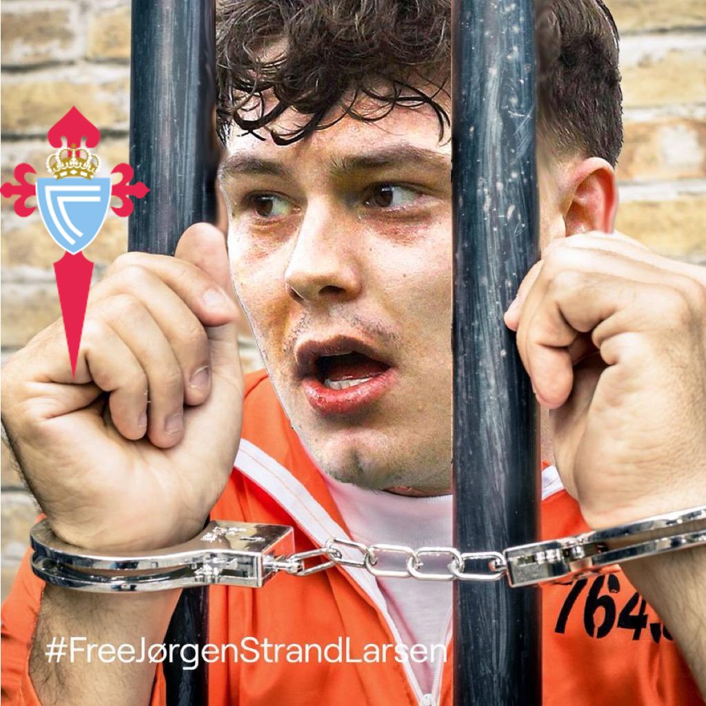 PlayEasy26's tweet photo. @RCCelta @migquintana Y si cooperáis en la liberación de un joven preso que se encuentra lejos de su país retenido en contra de su voluntad en condiciones precarias? #FreeStrandLarsen https://t.co/tBFQLBC9LP