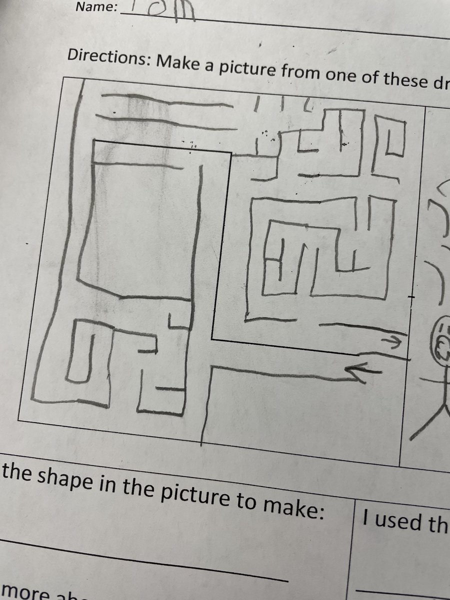 LamontClass's tweet photo. So many cute Drawing Start ideas from Ms Lieberman’s 1st graders today! Some fish, a bird, a squirrel, a maze and a sweet face. Amazing what you can create from just a few lines. @belmonteagles1 https://t.co/5gYTkGOXlr