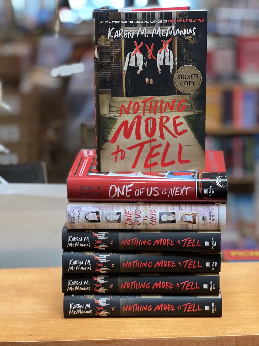kathcald's tweet photo. OUT TODAY!

Karen McManus, author of the New York Times bestselling ONE OF US IS LYING, new book NOTHING MORE TO TELL hits our shelves today. It’s a page turning thriller-remember to keep your friends close… but your secrets closer.

Get your copy now:

https://t.co/x7Jcl7fcYW https://t.co/7rnMOVSHBG