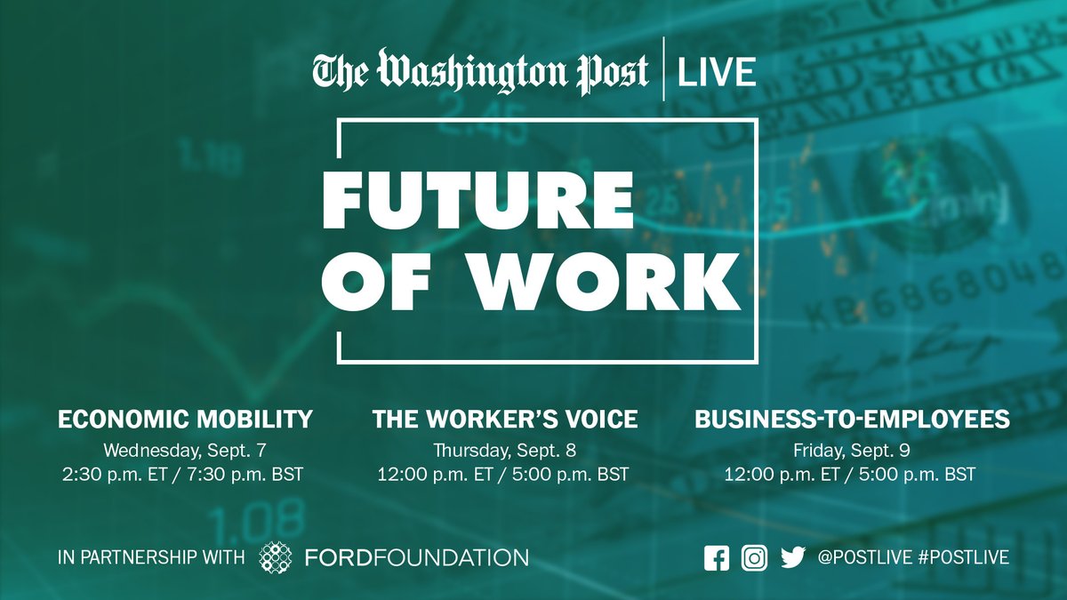 darrenwalker's tweet photo. I’m joining #PostLive with Pete Stavros to share @OwnershipWorks’ innovative model for companies to deliver shared ownership to their workers, with a goal of building over $20 billion in wealth for working people and their families. #ReimagineRecovery  
https://t.co/4EoGDo6ruU https://t.co/xRjNg5jtRf