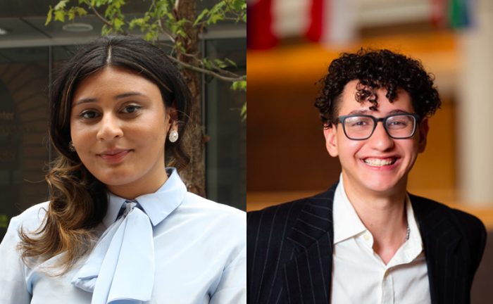BaruchCollege's tweet photo. 🎉Best wishes to the newest @usgbaruch leadership team led by President Laiba Hussain and Executive Vice President Osvaldo Garcia (both ’23)! Learn about their past experiences engaging with the #BaruchCommunity and their goals for the upcoming year. https://t.co/kJKhmYetNn 🎈 https://t.co/bexMRwV9OB