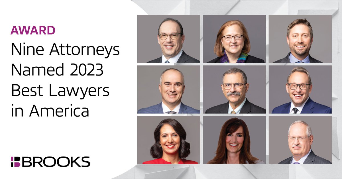 We are proud to announce that nine Brooks Kushman attorneys were recognized in The <a href="/BestLawyers/">Best Lawyers</a> in America©.  This publication identifies the top five percent of private practicing lawyers in the United States. brookskushman.com/insights/nine-… #bestlawyers #intellectualproperty