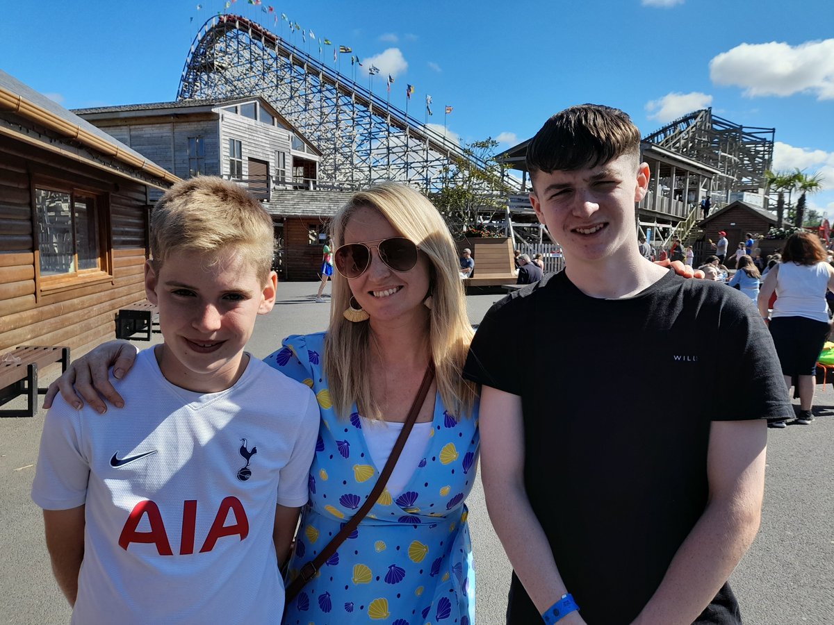 There they are now, Jack and Harry, BOTH taller than me at 11 &amp; 14. What better place to get news of our <a href="/IMRORadioAwards/">IMRO Radio Awards</a> nomination for #Twohalves on <a href="/RTEjr/">RTÉjr</a> than in <a href="/taytopark/">taytopark</a>. A rollercoaster day!!