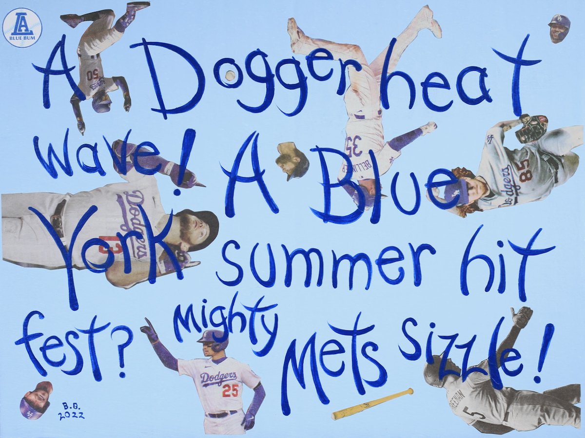 labluebum's tweet photo. A Dogger Heat Wave!
Painting by the L.A. Blue Bum

A Dogger heat wave!
A Blue York summer hit fest?
Mighty Mets sizzle!

Dodgers @ Mets
Aug. 30-Sept. 1, 2022

#MLB @Dodgers @Mets https://t.co/fzoLTJxZTn