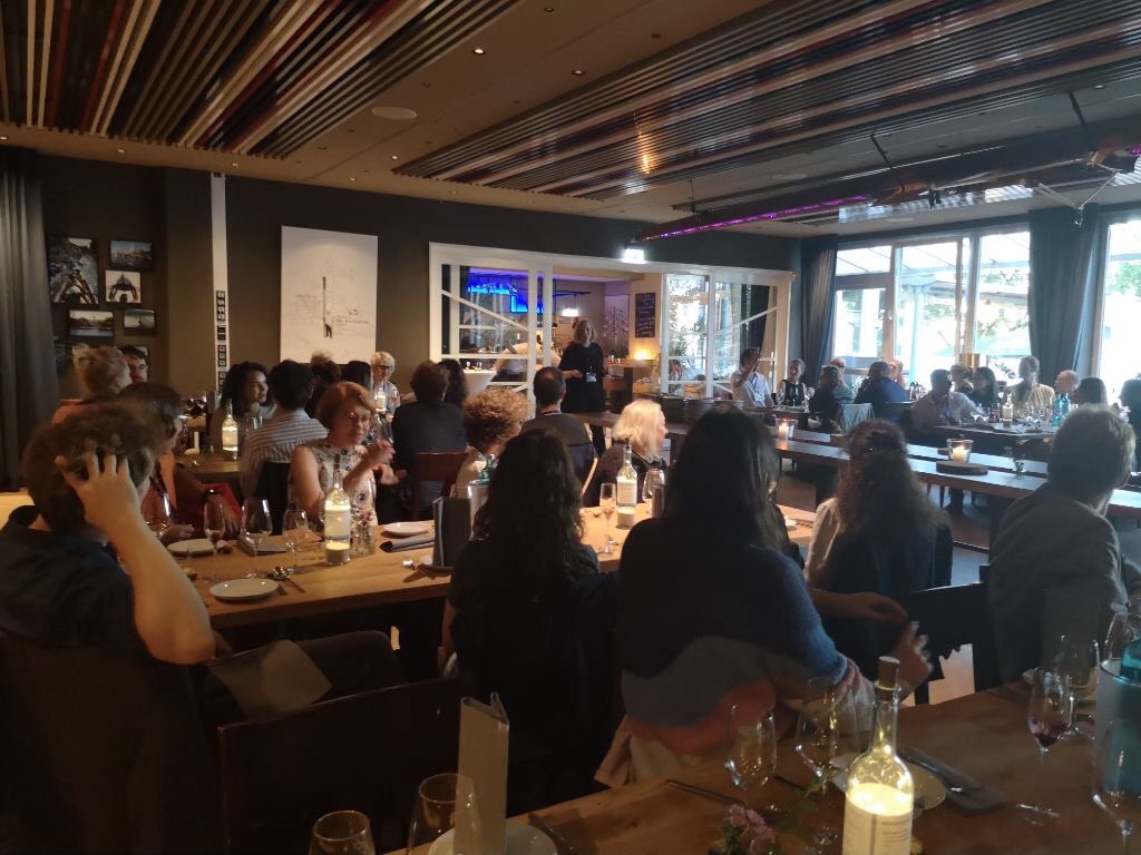 IPN_Kiel's tweet photo. No conference in #Kiel should end without enjoying great food and a fantastic view of the Baltic Sea 🌊 The #EARLISIG2 2022 conference dinner at the boathouse is taking place directly at the "Kieler Förde". Some impressions of another great evening of socializing ⬇️
#earlisig https://t.co/9mC9aG8MAZ