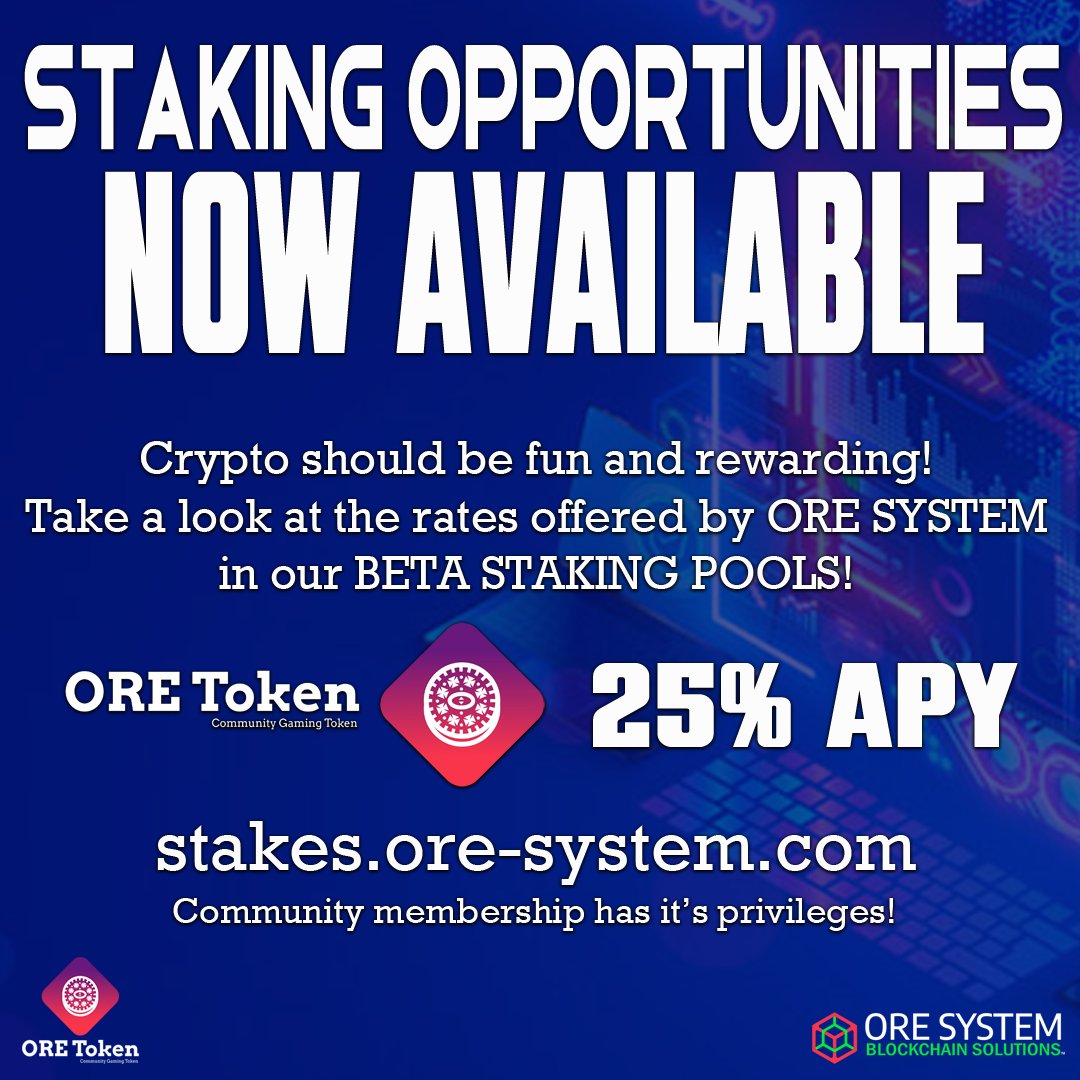ORESystemInc's tweet photo. ORE Staking, Vaulting, and Farming brings new features and paths of adventure to the ORE EcoSystem.
โผ๏ธ Get into it now! โผ๏ธ๐ถ๐ธ
https://t.co/8yN4fKI9fG
#crypto #token #NFT #staking #stakeNFT #blockchain #defi #finance #binance #BNB #OreToken #OreSystem https://t.co/9jzC8x9o18