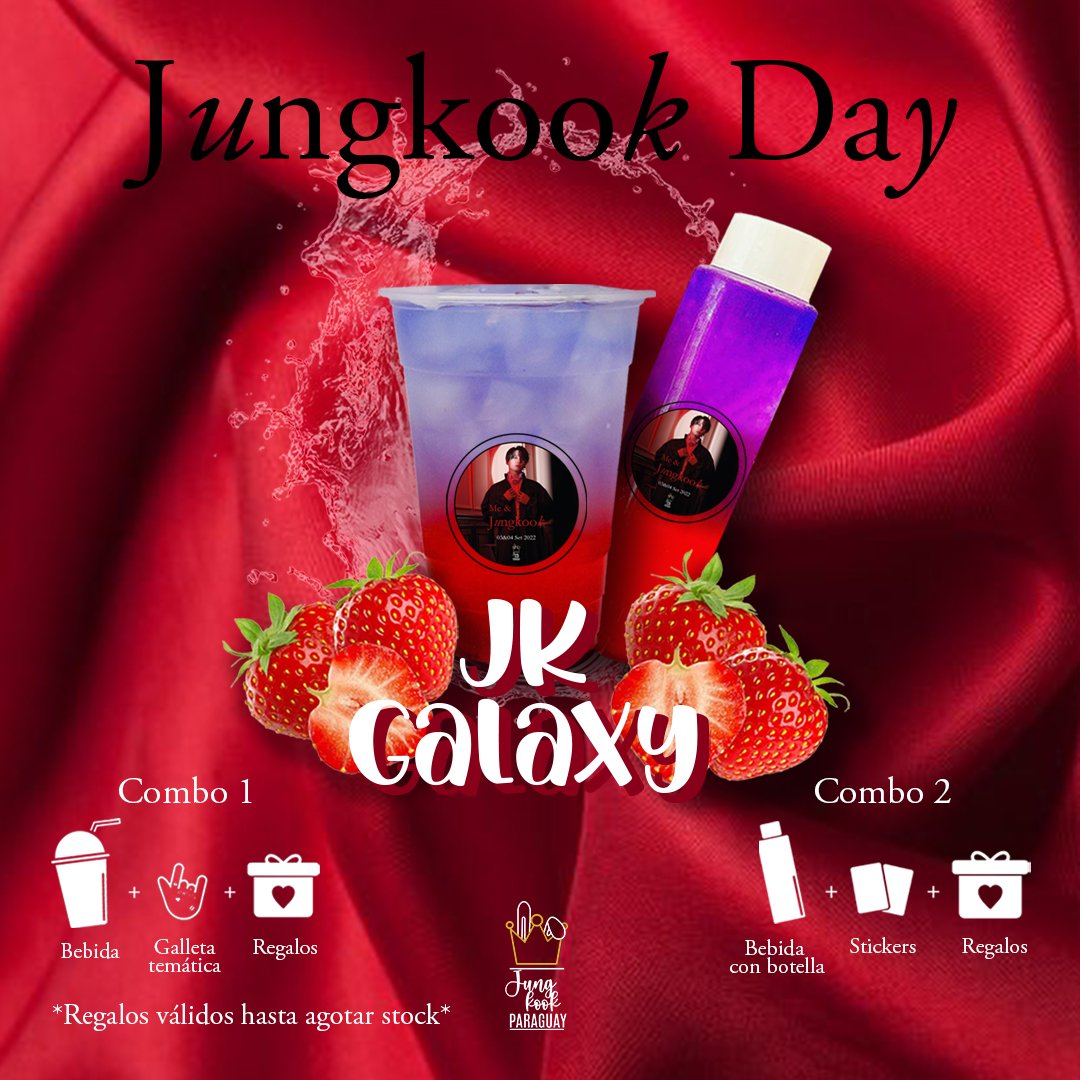 JK_Paraguay's tweet photo. 𝐀𝐓𝐄𝐍𝐂𝐈𝐎𝐍 𝐀𝐑𝐌𝐘!!💜

Este SAB 03 y DOM 04 de SET estaremos en Babo Tea para celebrar el JUNGKOOK DAY!!🌟🤴🥳

Visítanos y pedí tu JK Galaxy favorito.

NO TE QUEDES SIN LA TUYA!!!

"Regalo sujeto a stock"

#HAPPYJUNGKOOKDAY #JKDAYPARAGUAY #JKDAY #Paraguay https://t.co/q6DCQaiuHB