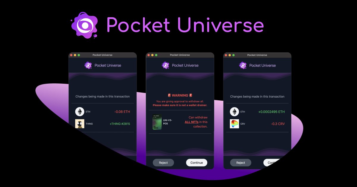 PrimeWebsters's tweet photo. Pocket Universe

If you have been using pocket universe you can now claim your free nft! 🎗️
https://t.co/BoOjjHYER9

#Twitter #NFTGiveaways #nft #Nfts #retweet #alphacall #alphagroup #alphagroups #globex #Crypto #escrow #web3 #TrendingNow #trend #Trending https://t.co/LHwB4mECif