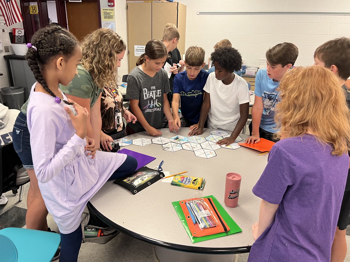 TrailblazersMMS's tweet photo. Ss made connections with each other by participating in a hexagonal thinking activity in ELA with Mrs. Chuckalovcak. #masdpride https://t.co/ZS3096mABQ