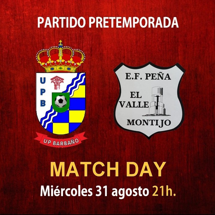 🔴 ¡¡Recuerda!! Mañana es un día de partido especial. Tenemos mucho que celebrar y queremos que vengas. Ayúdanos a crecer. Ven al Estadio Antonio Moto. 🏟️ 🔴
-
⚽ DÍA DE PARTIDO ⚽
PARTIDO DE PRESENTACIÓN
-
Miércoles 31 de agosto 21h.
Os esperamos. Entrada gratis.
#up_barbano