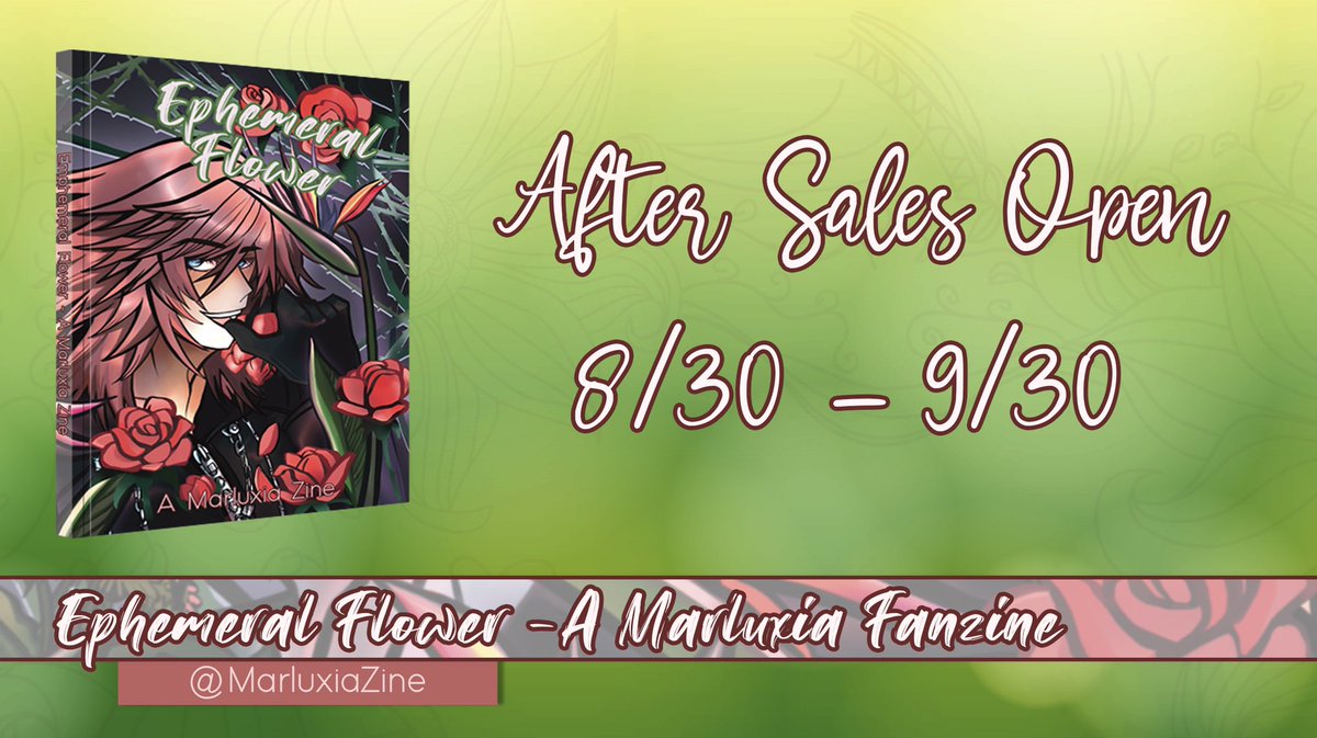 Calling everyone! 
Ephemeral Flower after sales are officially open until the 30th of September or while stocks lacks!

This will be your last chance as we won’t be ordering anything more, what’s left is left so get in quick 🥰

marluxiazine.bigcartel.com