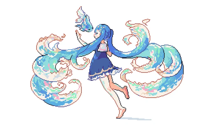 happy 15th birthday miku #初音ミク #初音ミク誕生祭2022 #pixelart 