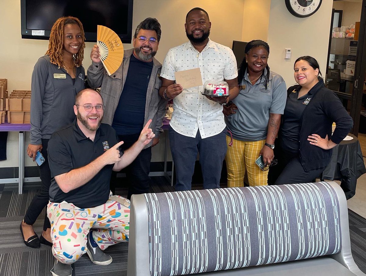 NKU_AASI's tweet photo. We want to wish our Director, Mr. Greg Moore, a very special Happy Birthday! We hope you had an amazing day and appreciate all you do! Also, happy to meet your mom and Ms. Lauren! ❤️ https://t.co/PNoSog5PKa