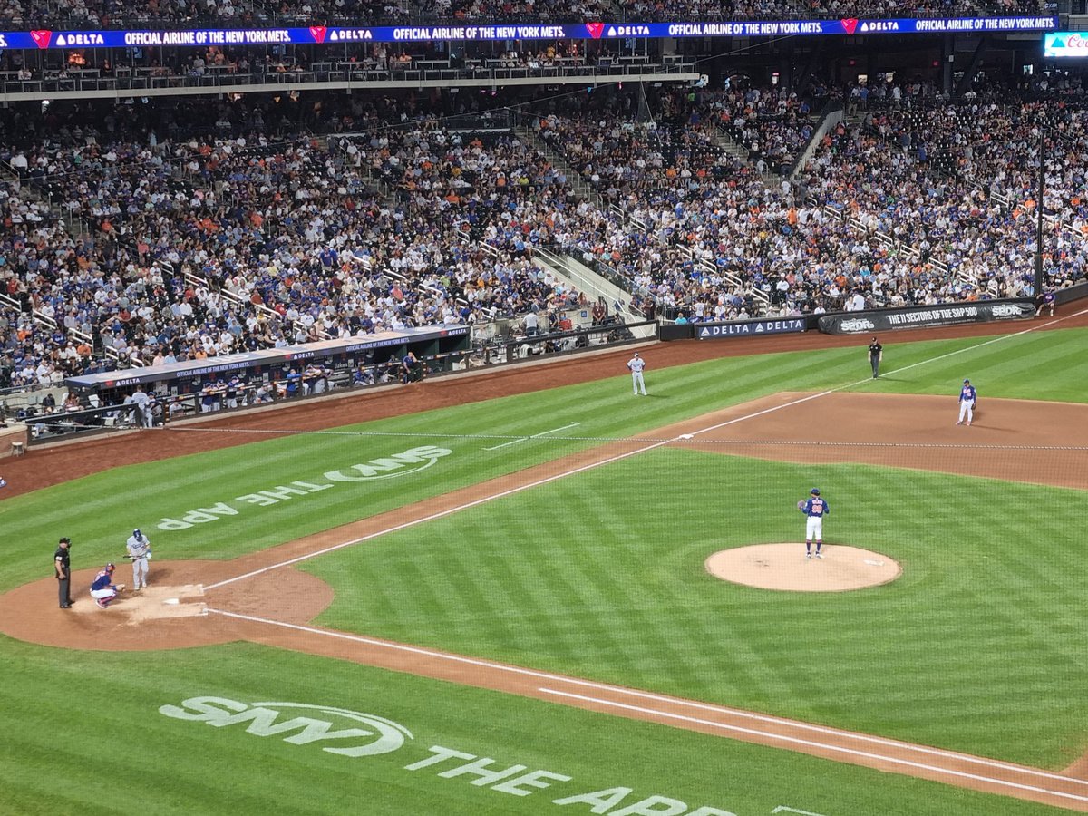 Donmito's tweet photo. "La pelota es una jungla y ellos son mi carnada". Había que venir alguna vez #Mets #NYC https://t.co/E7EiUAvZMV