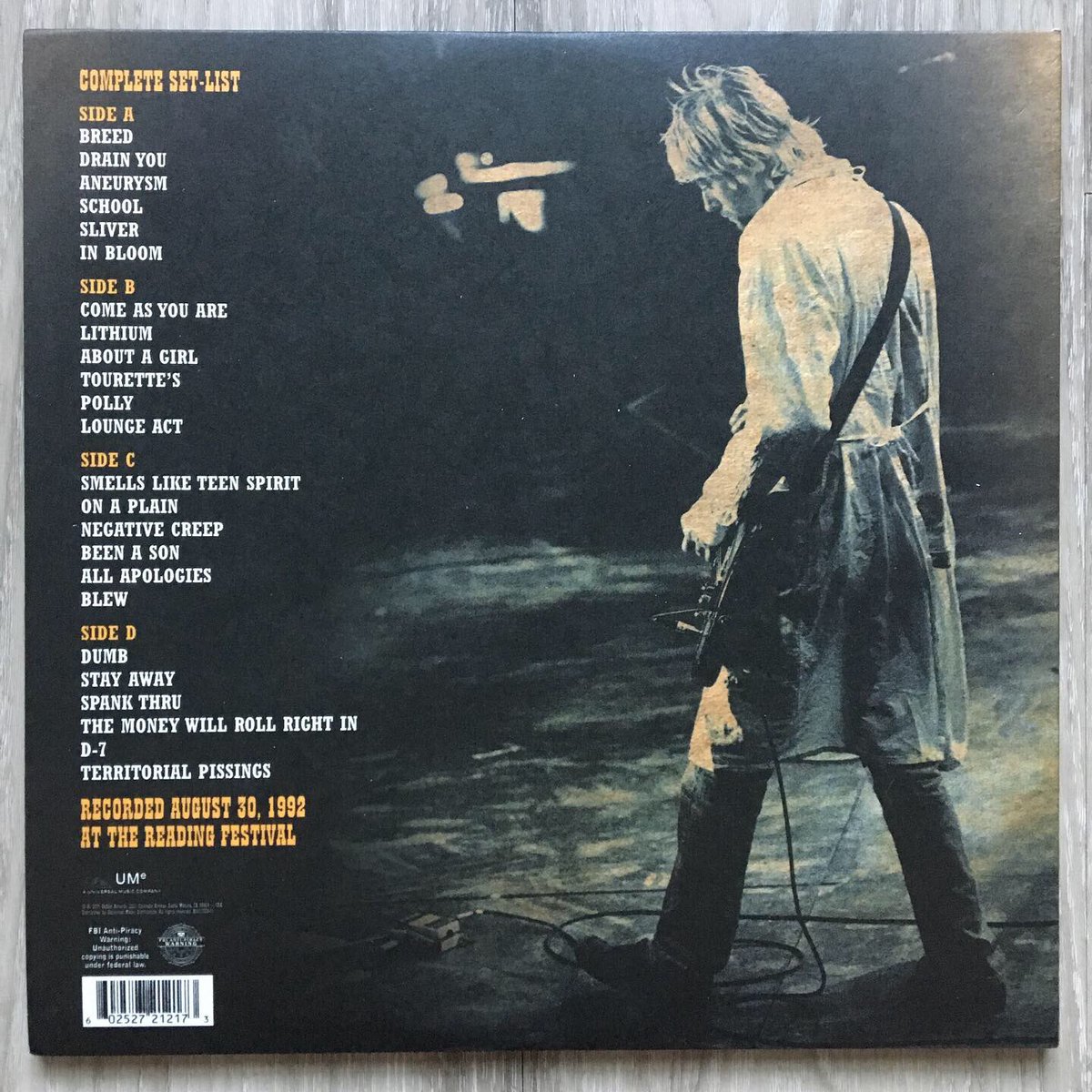 eriktmpls's tweet photo. Toasting to the 30th anniversary of one of the greatest — if I was actually there I could confidently say THE greatest — live shows of all time. Pure fire from start to finish. 🎸 #Nirvana #LiveAtReading https://t.co/NZoUeVothz