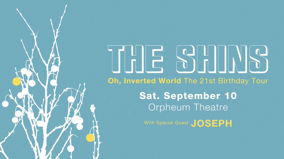 efetusmpls's tweet photo. On Sat., Sept. 10th @TheShins will play the Orpheum Theatre with special guest @thebandjoseph and we have a pair of tickets to give away. RT to ETW and we'll pick a winner Thursday at 10am.
https://t.co/0l5I68Pw3D https://t.co/4WmF1O9TA9