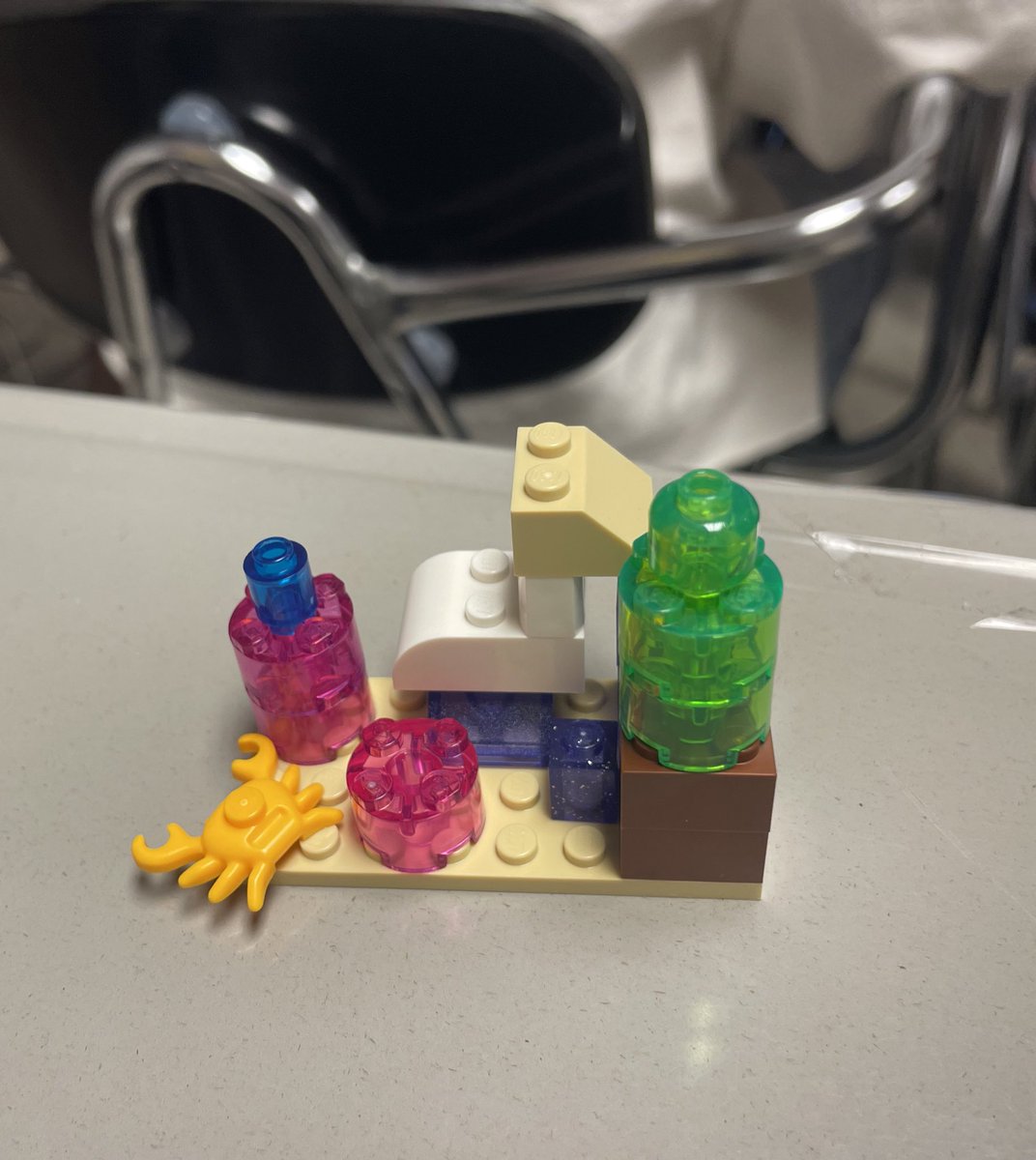 mspowellEDU's tweet photo. AP Psych Lego Lab. S’s created something out of Lego and had to write detailed instructions. The next day, students had to replicate someone else’s creature using the directions. I don’t have the replications but no one was able to recreate the originals. Here are my favs! https://t.co/dsKOn2adgV