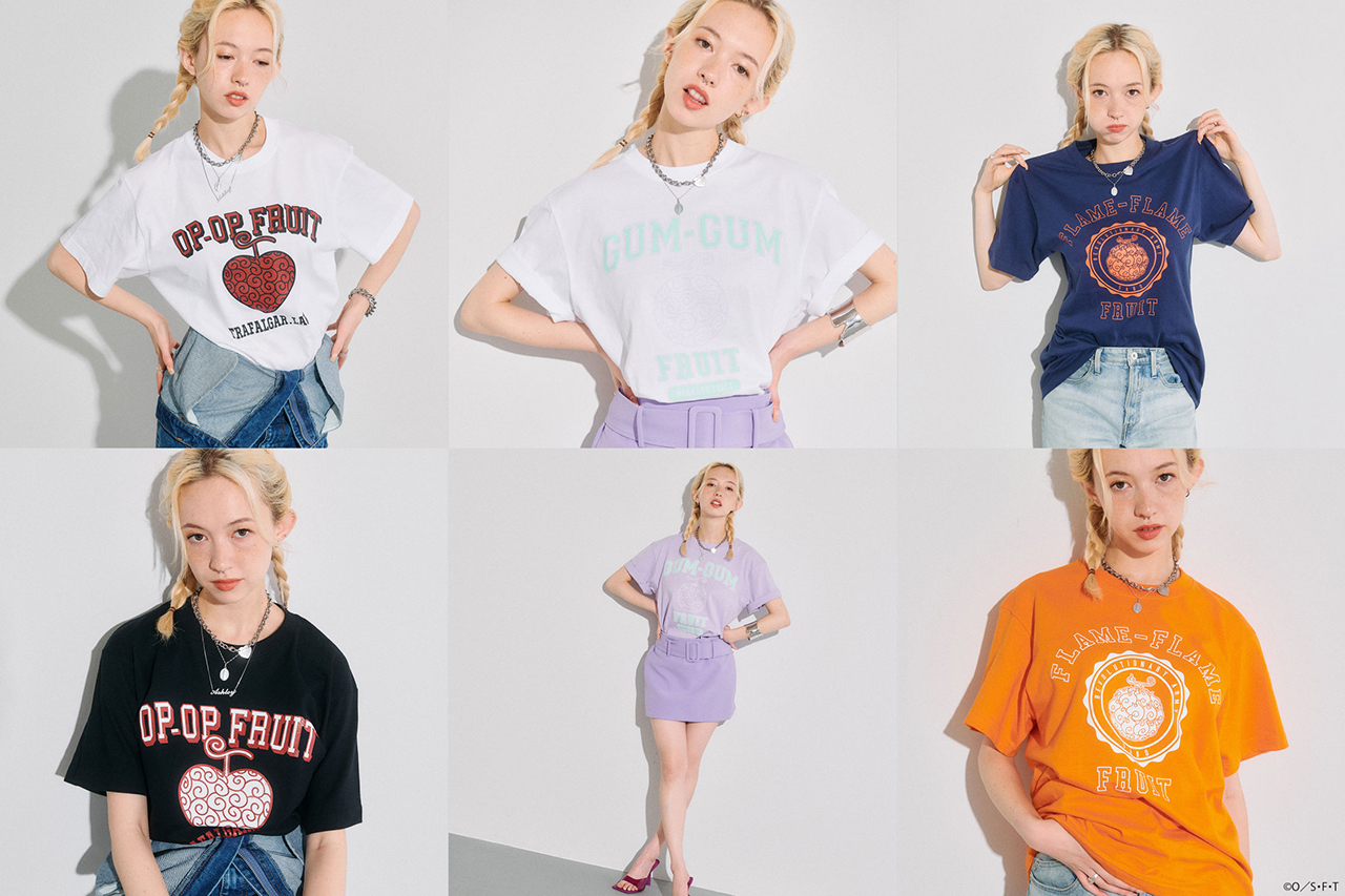 One Piece Com ワンピース 麦わらストア から悪魔の実を モチーフにしたカレッジtシャツが新発売 ゴムゴム の実 メラメラの実 オペオペの実 デザイン3種登場 T Co Yky49jamwt Onepiece T Co Frpn2fwfrh Twitter