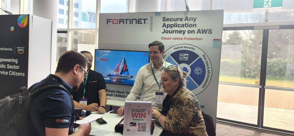 FortinetANZ's tweet image. #AWSSummit2022 Canberra is happening today! Come visit us at the Fortinet’s stand and chat to our security experts on how #Fortinet can secure any application instance on #AWS. 

#cybersecurity #aws
