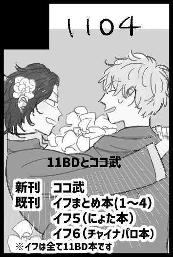 10月申し込みしました。新刊が🥥武なのでスペースもそれで申し込みしました。まとめ本以外のイフは再販して持って行きます～! 